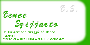 bence szijjarto business card